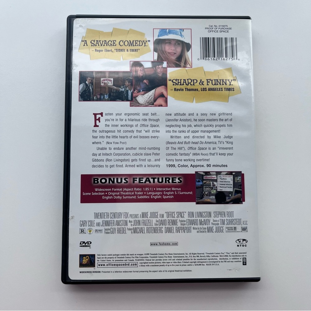 Office Space (1999) DVD - Picture 4 of 4